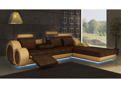TEXTILE SOFA Suite Corner sofa USB made-to-measure Living landscape COUCH SET