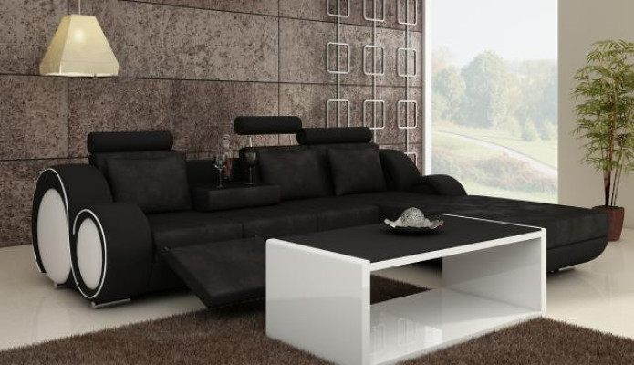 TEXTILE SOFA Suite Corner sofa USB made-to-measure Living landscape COUCH SET