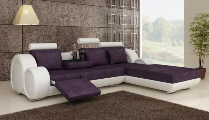 TEXTILE SOFA FABRIC SOFA Living landscape COUCH SET Corner sofa Custom-made USB