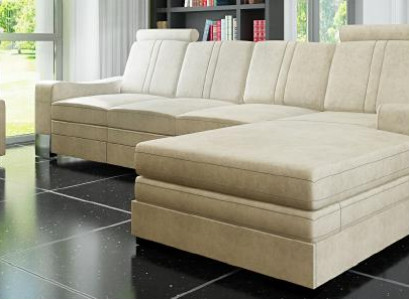 Textile couch Corner sofa Fabric sofa with USB Corner sofa Sofa Upholstery Suite Corner new