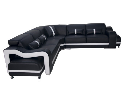Leather Sofa Couch Living landscape Suite Design Modern Corner Sofa L-shape +USB new