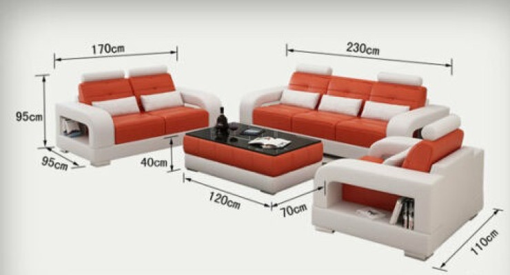 Sofa Couch Upholstery Living landscape Seat Furniture Set Suite 3+2+1 Sofas with USB