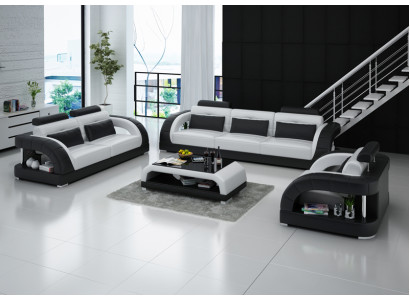 Design leather sofa couch sets 3+2+1 seater suite sofa set sofa USB