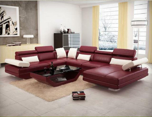 Corner Sofa with USB Couch Living landscape Leather Couches Upholstery Corner Seat Suite