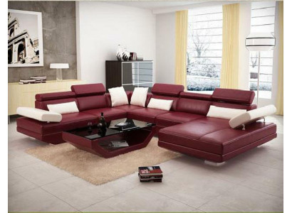 Corner Sofa with USB Couch Living landscape Leather Couches Upholstery Corner Seat Suite