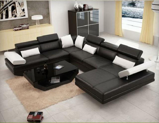 Corner Sofa with USB Couch Living landscape Leather Couches Upholstery Corner Seat Suite