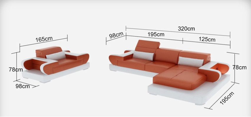 Design XXL Big Sofa Corner sofa with USB Leather sofa Couch Upholstery Corner Living landscape