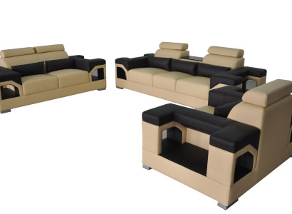 3+2+1 Suite Leather Sofa Couch Upholstery Couches Sofas Living landscape
