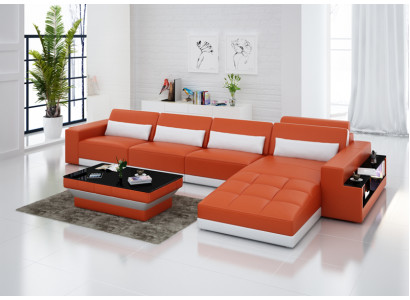 Leather sofa Modern Couch Living landscape Corner sofa Decor Corner Design Suite