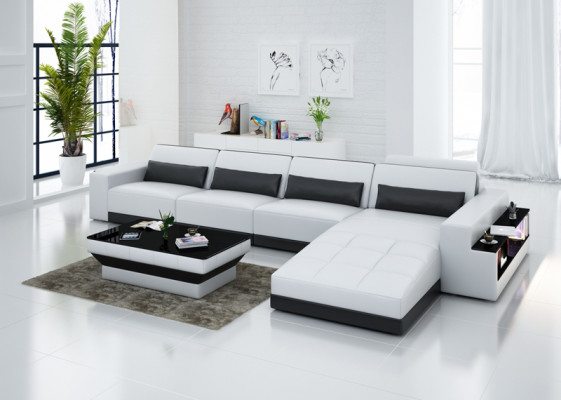Leather sofa Modern Couch Living landscape Corner sofa Decor Corner Design Suite