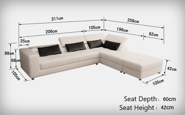 Modern design meets comfort. Modern L-shape sofa for your living room