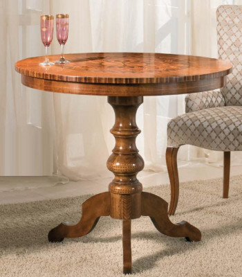 Dining table Luxury Round Table Solid Wood Italy new Dining room Tables Round Furniture