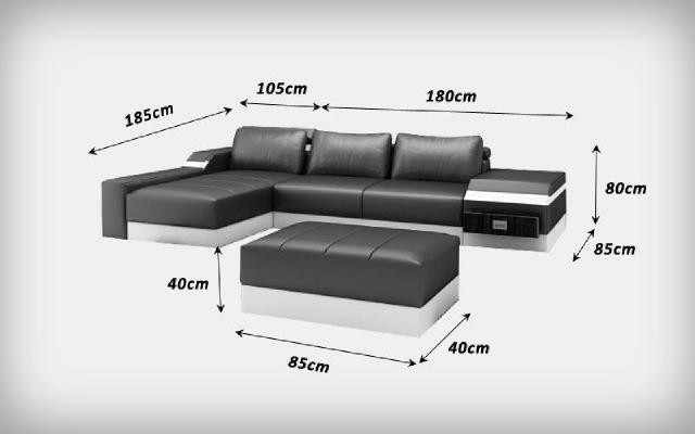 Corner sofa + USB Corner Sofa Couch Upholstery Leather Suite Living landscape Chaise lounge