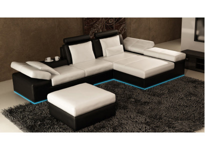 Leather sofa Sofa with USB Living landscape Corner sofa Suite Design Modern Sofa K5014C