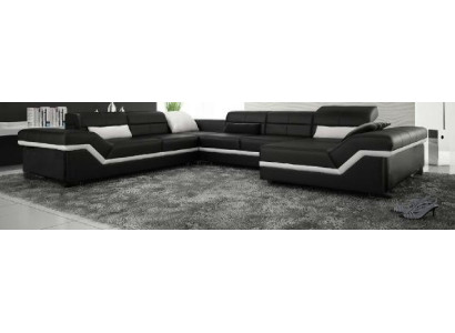 LEATHER SOFA XXL Living landscape Corner sofa DESIGN SOFA COUCH Suite Corner sofa new