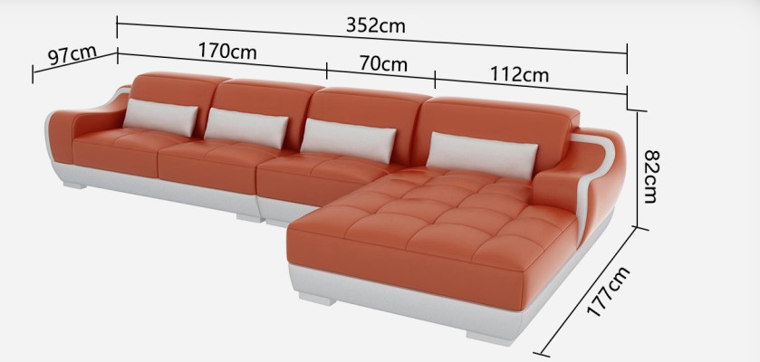 Leather sofa sofa couch living landscape corner corner sofa modern design suite