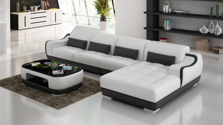 Leather sofa sofa couch living landscape corner corner sofa modern design suite