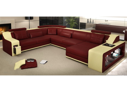 Modern cozy corner sofa with wide armrests for your home