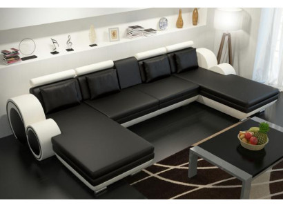 Living landscape Couch Upholstery Sofa Seat Corner Corner Living landscape Suite BERLIN