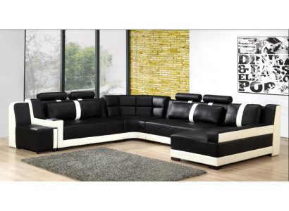 Corner sofa Upholstery Couch Sofa Living landscape Seat Corner Suite Leather Textile PH26