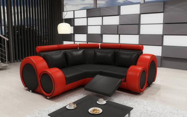 LEATHER SOFA with USB DESIGN Corner sofa BERLIN SOFA Suite Upholstery custom-made new
