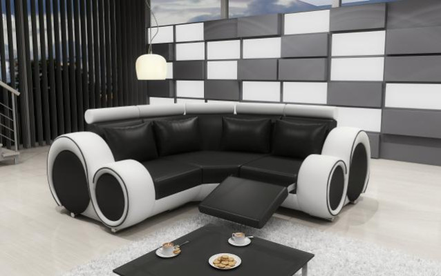 Leather sofa Living landscape Couch Design Corner sofa Berlin Sofa Custom made USB