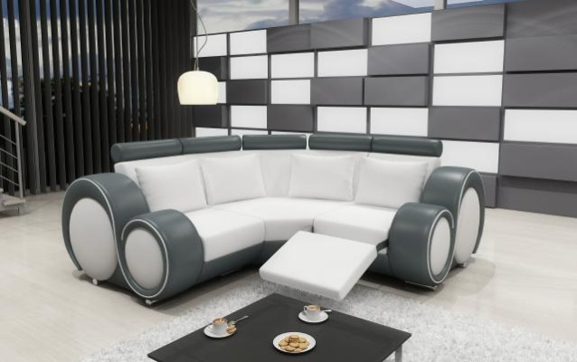 Leather sofa Living landscape Couch Design Corner sofa Berlin Sofa Custom made USB