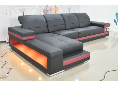 Illuminated modern couches landscape Seat sofa Living room Corner suite Furniture