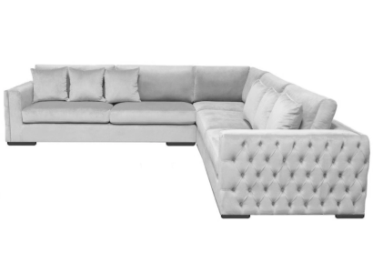 Corner sofa Silver Couch Corner suite Upholstery Living landscape Velvet fabric Furniture Design Corner sofa Silver Couch Corner suite Upholstery Living landscape Velvet fabric Furniture Design