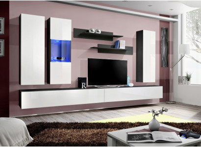 Designer set 7 pieces. Wall unit hanging display case wall cabinet luxury furniture living room