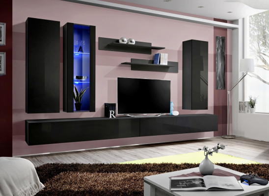 TV Lowboard Modern Wall Shelf Living room Design Furnishings Wall unit Furniture
