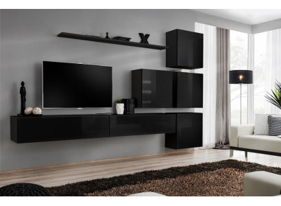 Living room Set Wall shelf Sideboard Wall cabinet Complete 7 pieces. new