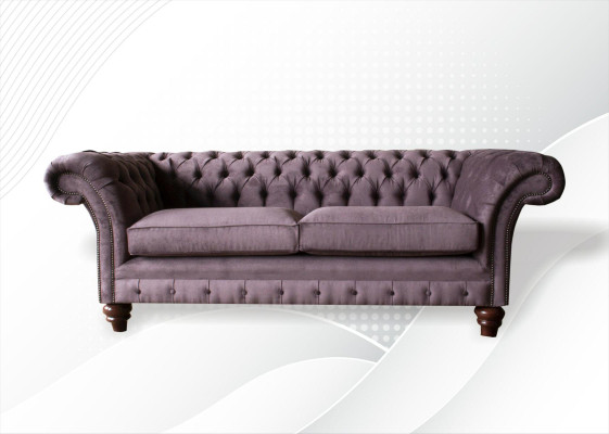 Chesterfield Couch Upholstery Classic r Leather Textile 3 Seater Sofa Three Seater
