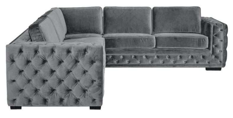 Corner sofa Gray Corners Velvet Furniture Design Living landscape Couch Corner suite Upholstery