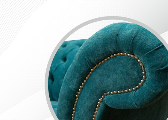 Chesterfield Couch Upholstery Sofas Classic r Textile Turkis 3 Seater Fabric
