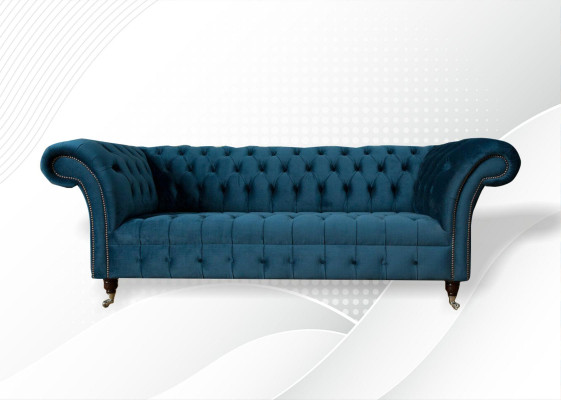 xxl big Sofa 3 Seater Couch Chesterfield Upholstery Seat Suite Fabric Textile