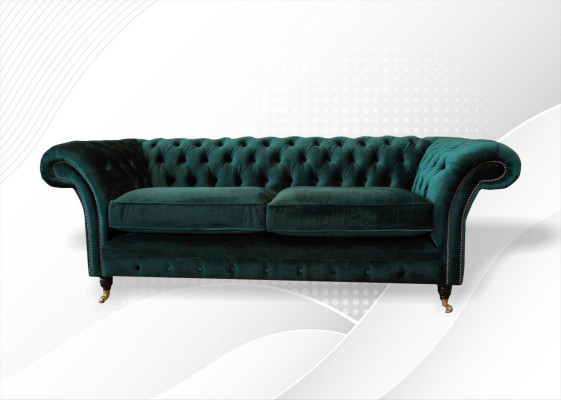 Classic Chesterfield Couch Upholstery Sofa Sofas Velvet 3 Seater Chester