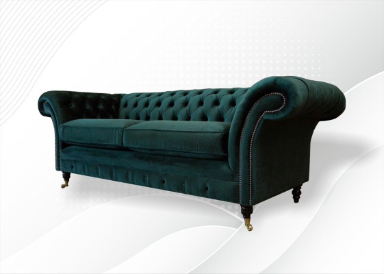 Classic Chesterfield Couch Upholstery Sofa Sofas Velvet 3 Seater Chester