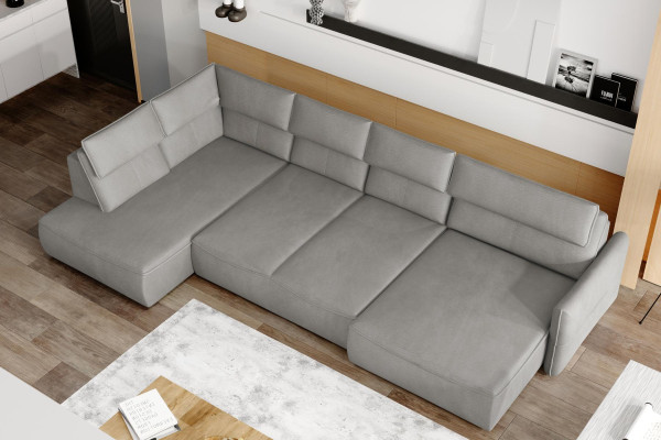 Luxury Design Corner Sofa Couch Upholstery Seat Leather Suite Living Landscape Furniture