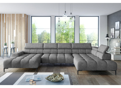 Fabric U-shape Couch Living landscape Corner sofa Bed function Modern Design Sofa Textile