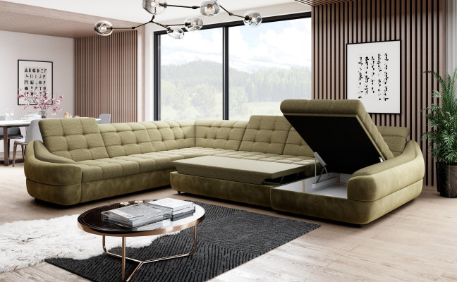 Sofa Couch Upholstery Suite Living landscape Design Corner sofa Textile new U-shape new