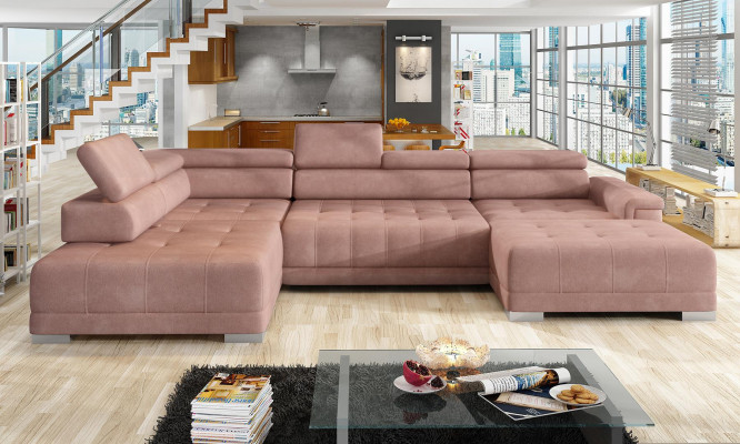 Corner sofa U-shape Sofa Living landscape Design Fabric Sofas Bed function Sleep Couch