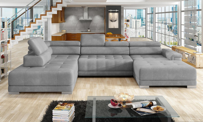 Corner sofa U-shape Sofa Living landscape Design Fabric Sofas Bed function Sleep Couch