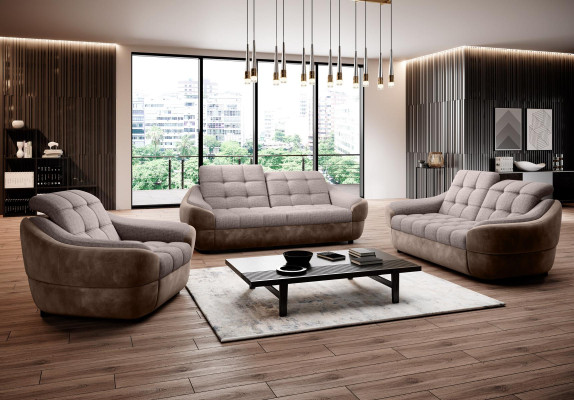 Sofa set 3+2+1 Seater Set Design Sofas Upholstery Couches Leather Relax Modern