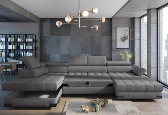 Couch Textile Leather Sofas Corner sofa Kasten new Design Corner sofa U-shape Bed function