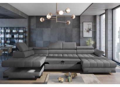 Couch Textile Leather Sofas Corner sofa Kasten new Design Corner sofa U-shape Bed function