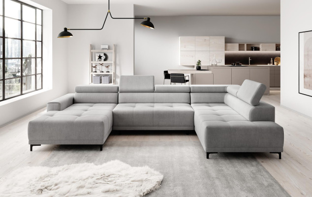 Design Corner sofa Sofa L-shape Bed function Couch Upholstery Seat Corner Sofas Textile new