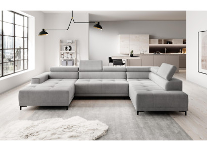 Design Corner sofa Sofa L-shape Bed function Couch Upholstery Seat Corner Sofas Textile new