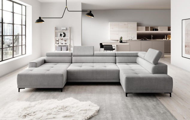 Design Corner sofa Sofa L-shape Bed function Couch Upholstery Seat Corner Sofas Textile new