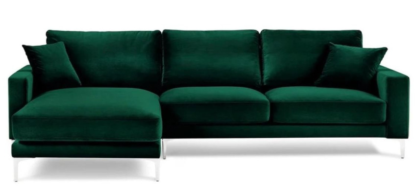 Corner sofa Blue Living landscape Couch Corner suite Upholstery Italian Furniture Design